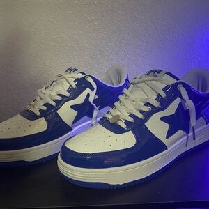 Bape STA Blue and White Sneakers